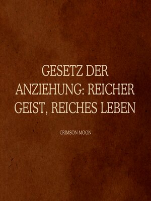 cover image of Gesetz der Anziehung